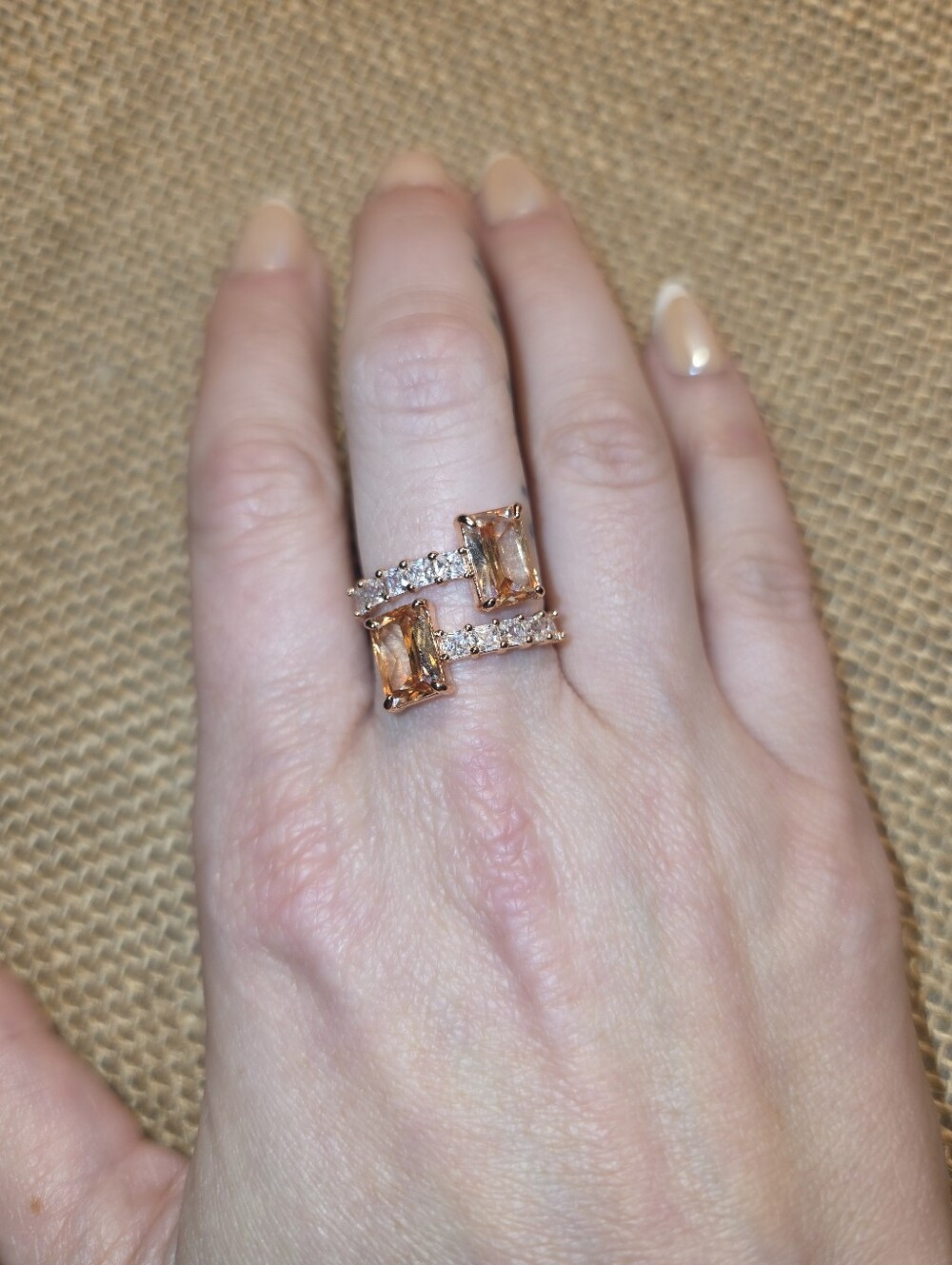 Bomb Party Smokey Topaz Adjustable Ring